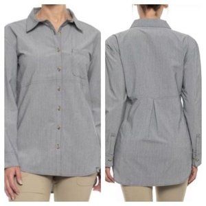NWOT Women's The North Face Stevie Long Sleeve Gray Button Up Medium Hik…